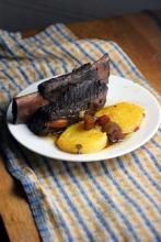 Restaurant-Style Short ribs with Polenta and Fall Vegetables