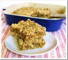 Rhubarb Ginger Oat Squares