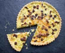 Leek Bacon and Gruyere Tart