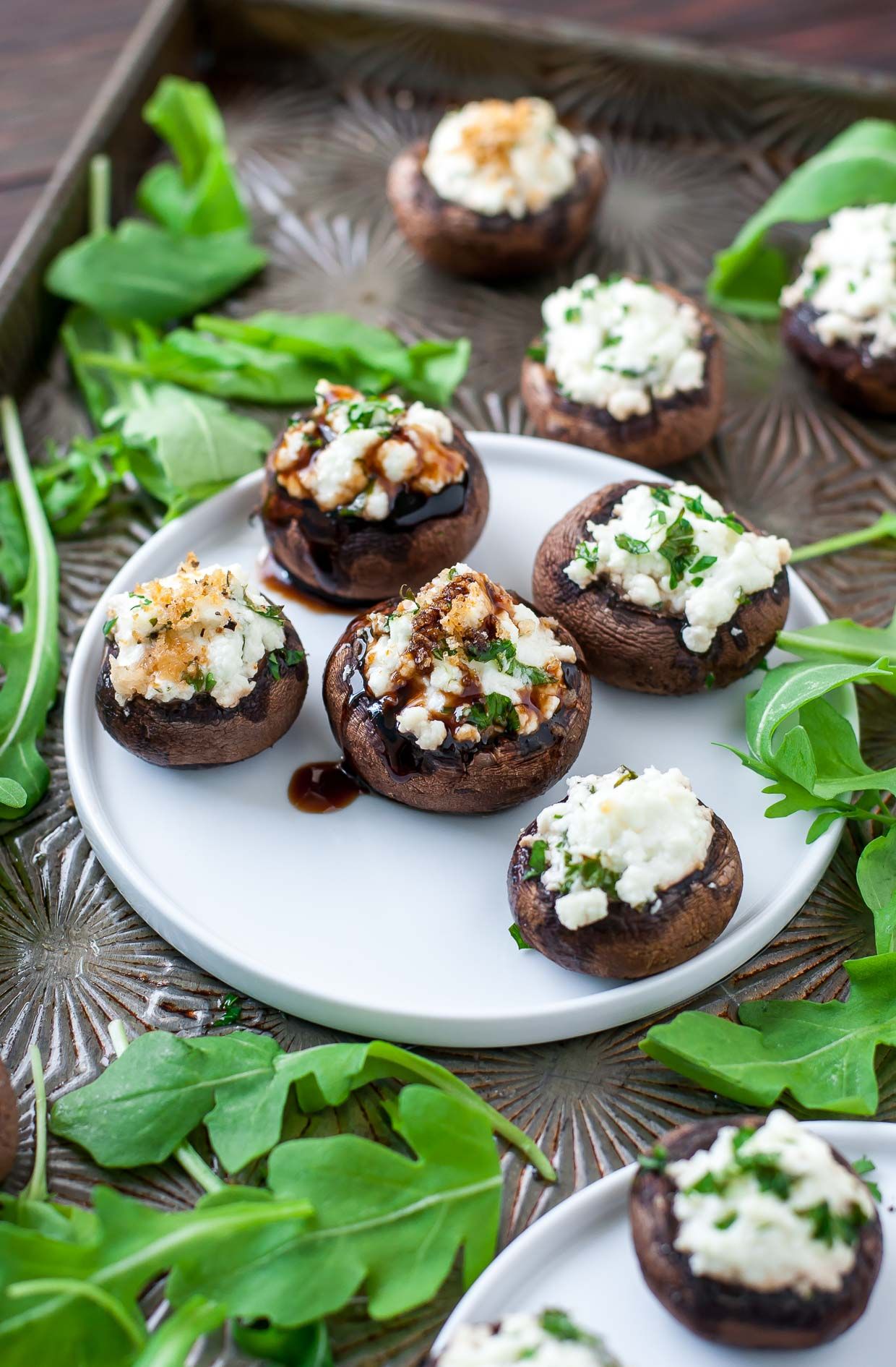 Herbed Goat Cheese Stuffed Mushrooms