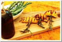 Maple Grilled Peaches on Rosemary Skewers
